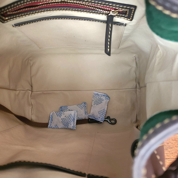 NWT Dooney & Bourke Charcoal Hattie Drawstring Florentine Bucket Bag - Picture 11 of 14